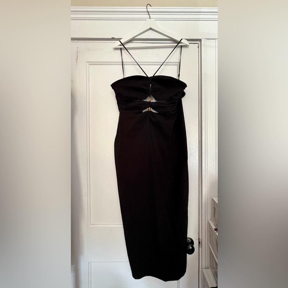 Zara cutout black dress